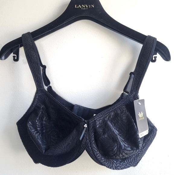 New WACOAL Jacquard Non-Padded Seamless Black Underwire Bra #855367 NWT Size 34D - Picture 8 of 13